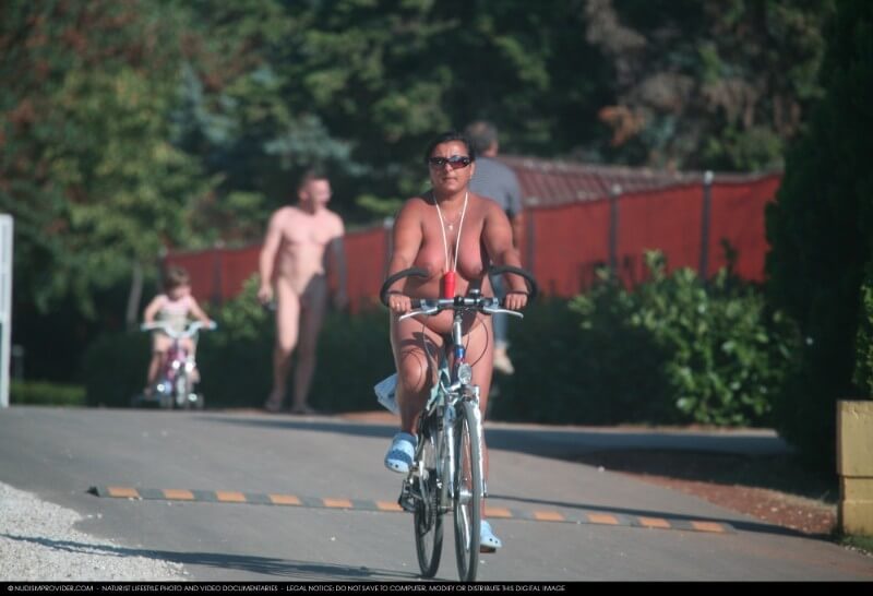 Naturists Road Biking pics - A nudist values simplicity and naturalness in life