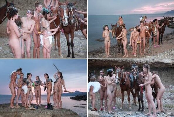 Mystical Horsey Riders Series photos - Nudism brings joy to life