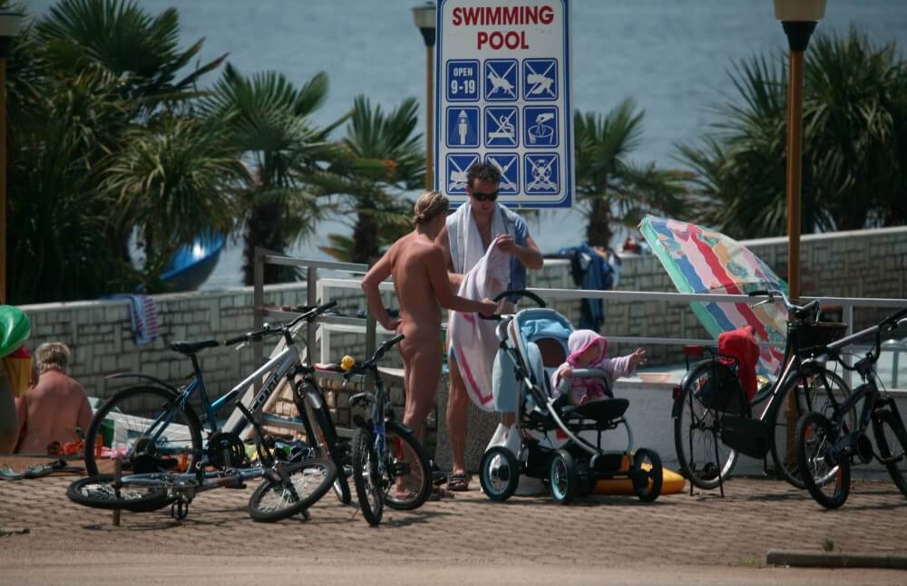 Poolside Camp Gathering pics - Taking Off Ones Clothes