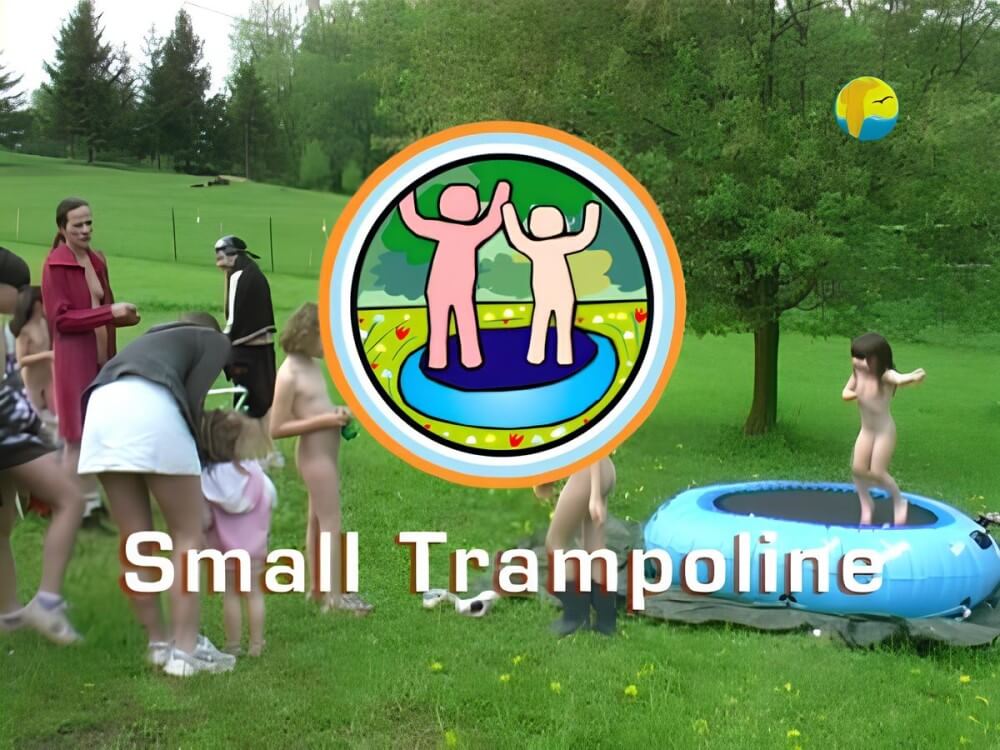 Naturist Freedom: Small Trampoline - Overcoming insecurities is one of the goals of practicing nudism and naturism