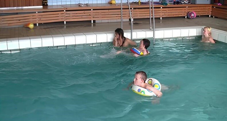 Swimming center club Full HD - Simplicity is the key to nudism