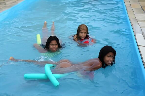 Tropic Pool Side Day - Brazil resort - Nudists live together in nature and in groups