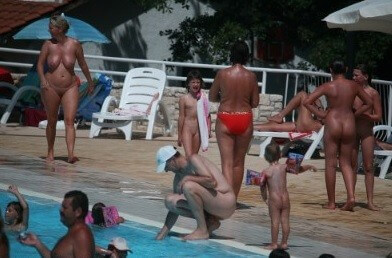 Enjoying The Sunny Pool gallery - The body is a reflection of inner beauty and harmony in naturism and nudism